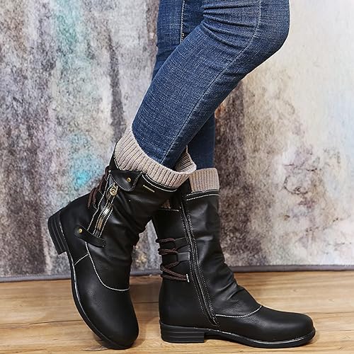 SUENTA Damen Winterstiefel Super Komfortable Kuschelige Sohle