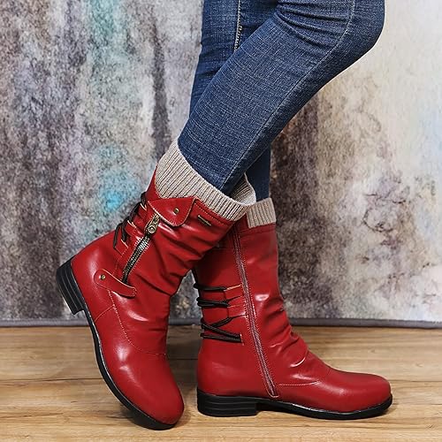 SUENTA Damen Winterstiefel Super Komfortable Kuschelige Sohle