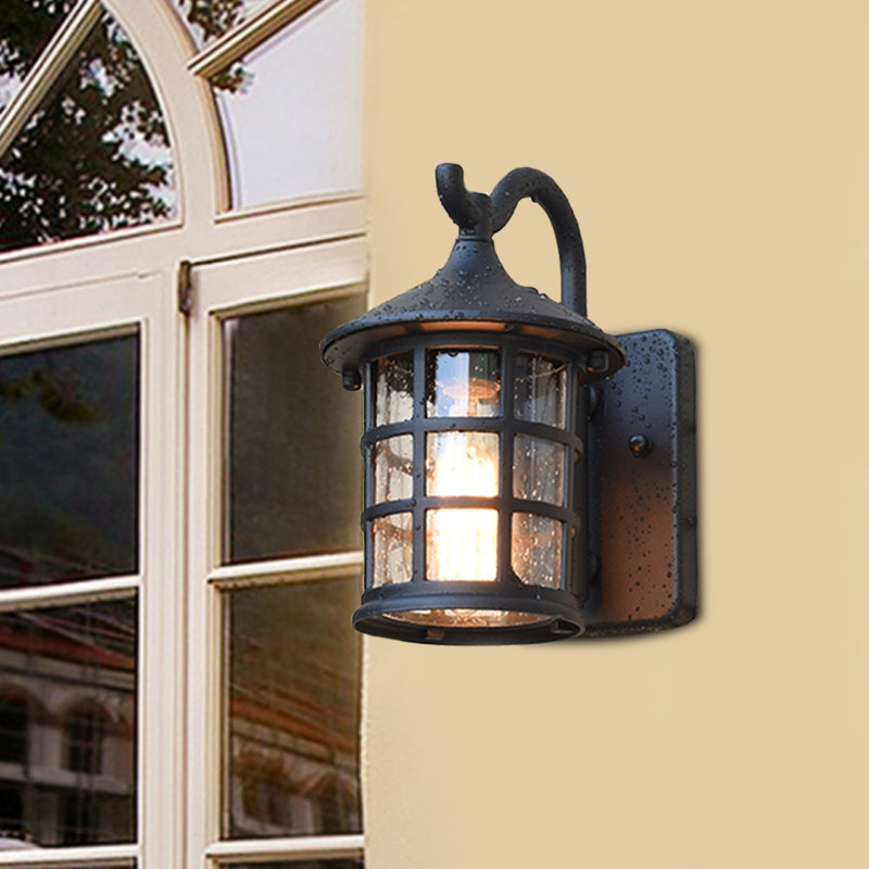 SUENTA Wandlampe Sammlerlaterne Metall Bronze Schwarz 5 Bis 9 Zoll Schwarz