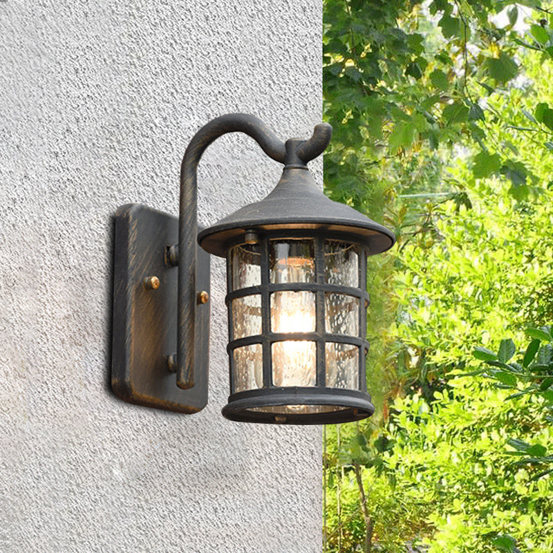 SUENTA Wandlampe Sammlerlaterne Metall Bronze Schwarz 5 Bis 9 Zoll