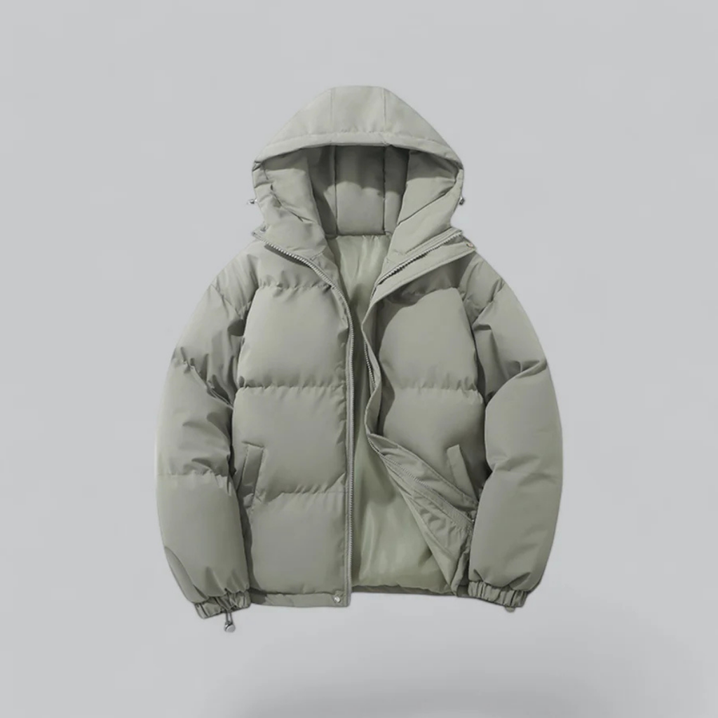 SUENTA Sunkisses Unisex Daunenjacke - Klassisch Warm mit Kapuze Grün