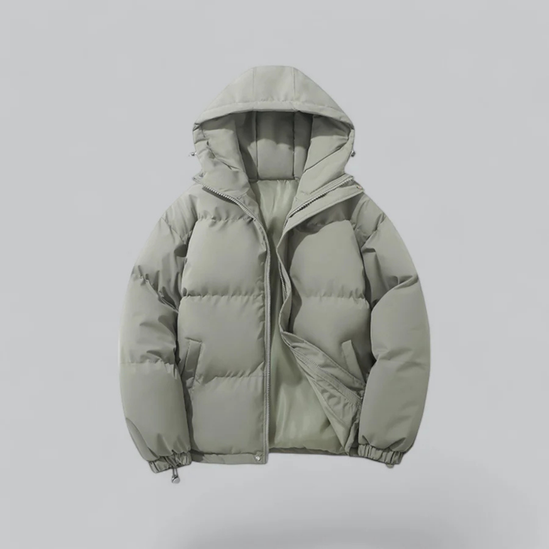 SUENTA Sunkisses Unisex Daunenjacke - Klassisch Warm mit Kapuze Grün