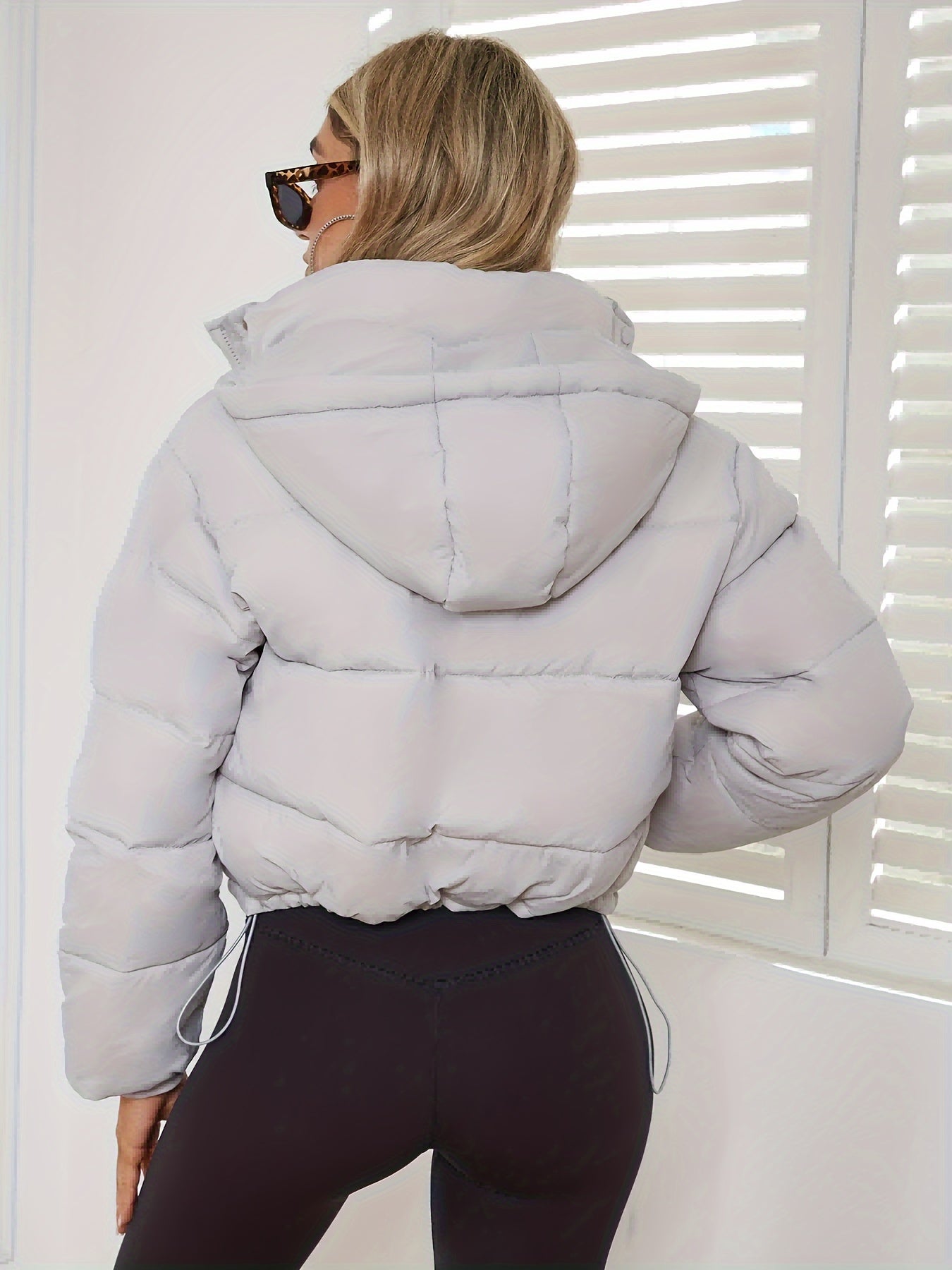 SUENTA Somiya Damen Übergangsjacke - Kurz, Warm mit Kapuze