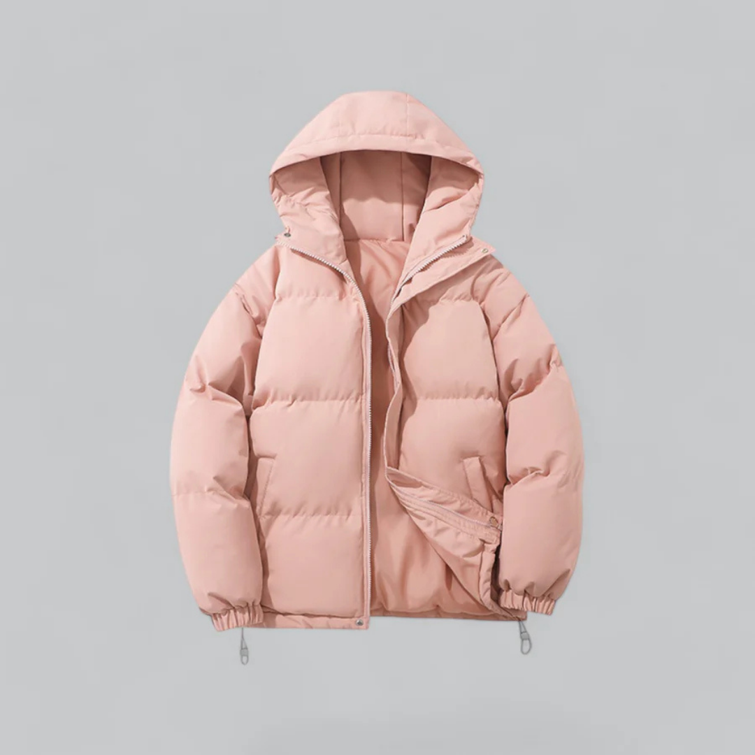 SUENTA Sunkisses Unisex Daunenjacke - Klassisch Warm mit Kapuze Rosa
