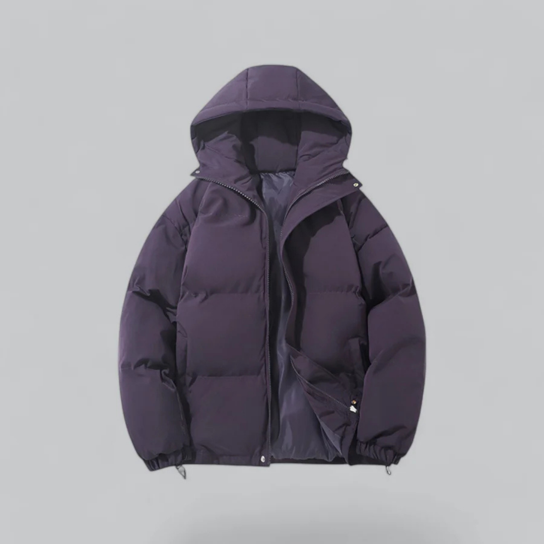 SUENTA Sunkisses Unisex Daunenjacke - Klassisch Warm mit Kapuze Lila