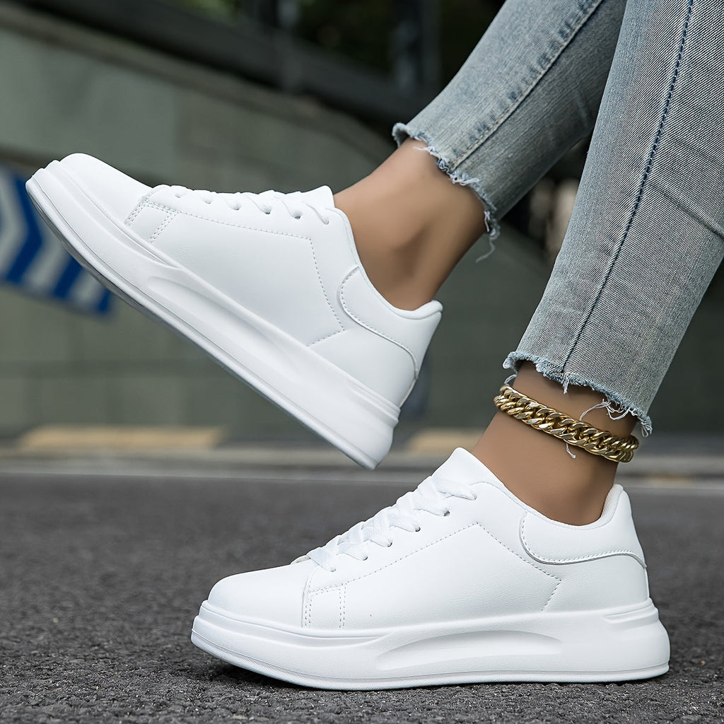 Saubere weiße sneaker für Damen, weiß
