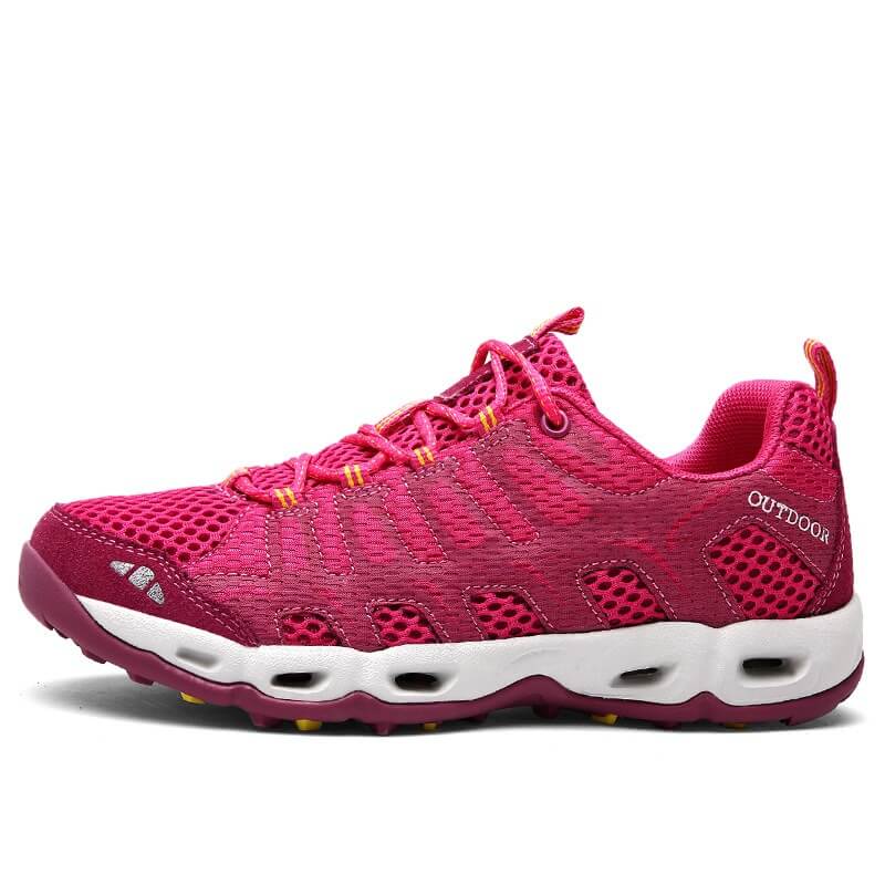 SUENTA Unisex Wander Schuhe Im Freien-Aktivitäten Vielseitig - Laufschuhe Rosa Weiß