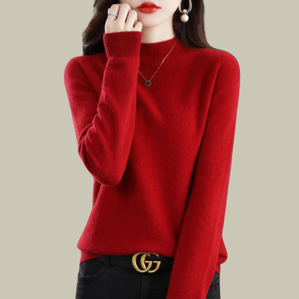 Parsha | Pullover invernale da donna a collo alto in lana merino