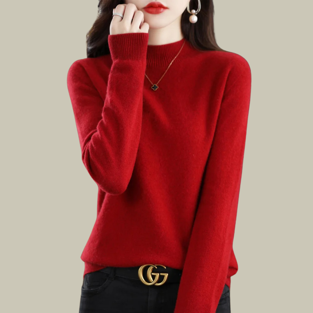 Parsha | Pullover invernale da donna a collo alto in lana merino