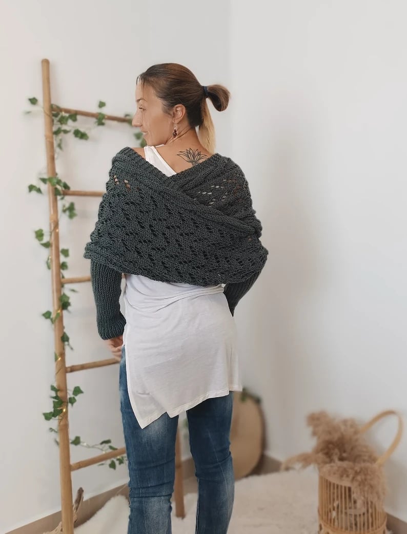 SUENTA Bequemer Strickschal Kuschelige Strickqualität Eleganz