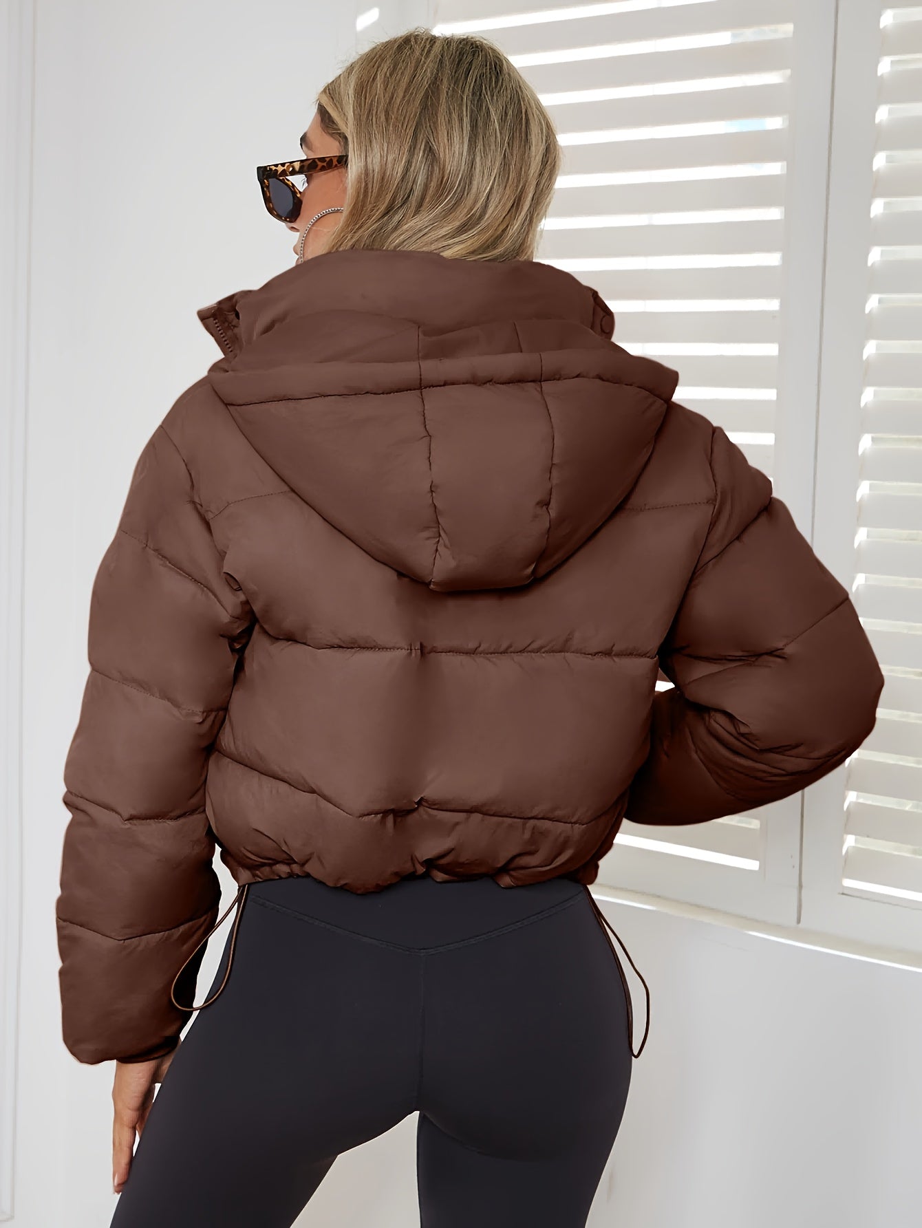 SUENTA Somiya Damen Übergangsjacke - Kurz, Warm mit Kapuze