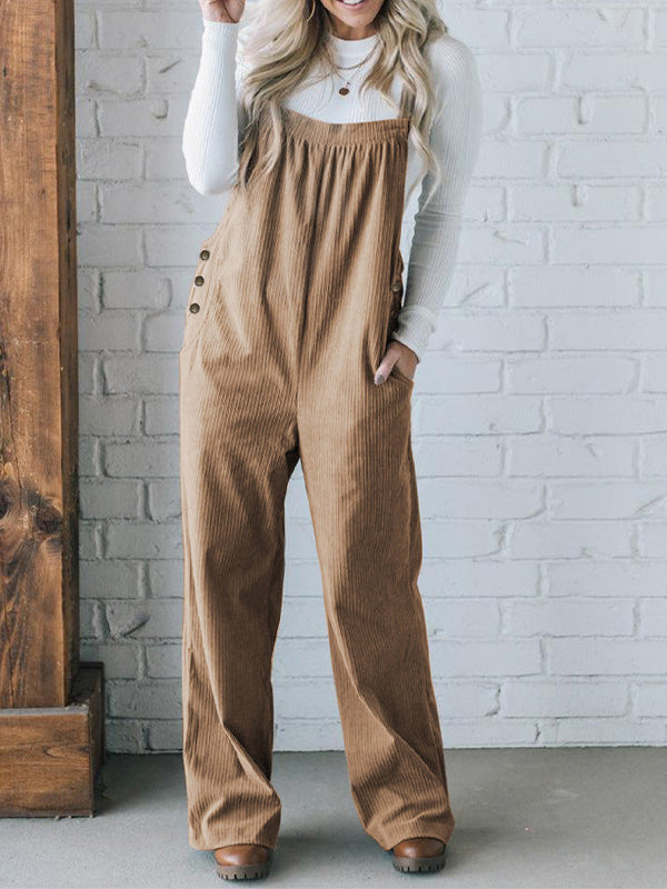 SUENTA Damen Cord Latzhose – Gemütlicher Overall aus Weichem Cordstoff