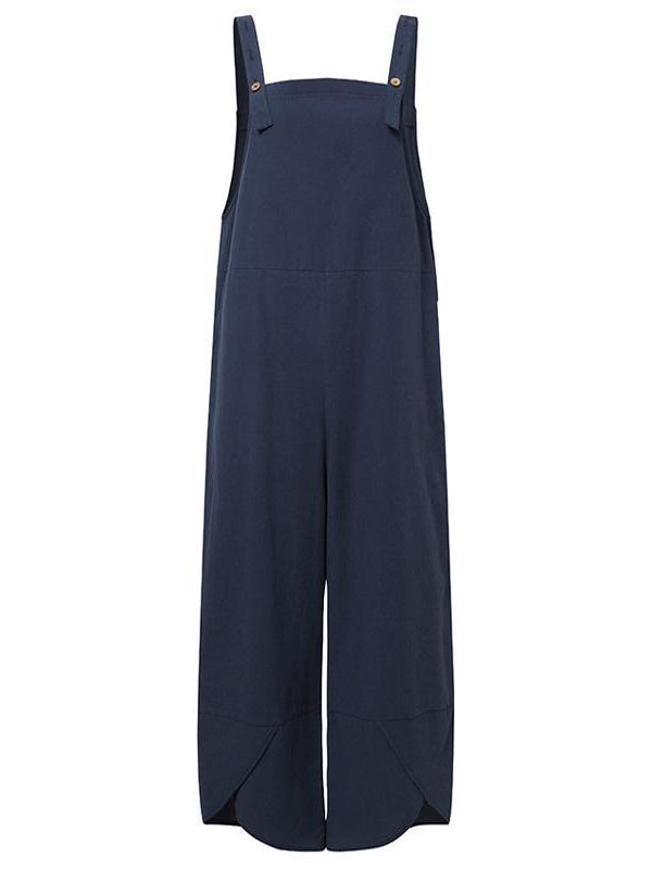 SUENTA Damen Latzhose – Freizeit Overall mit Knopfbund und Lockerer Passform