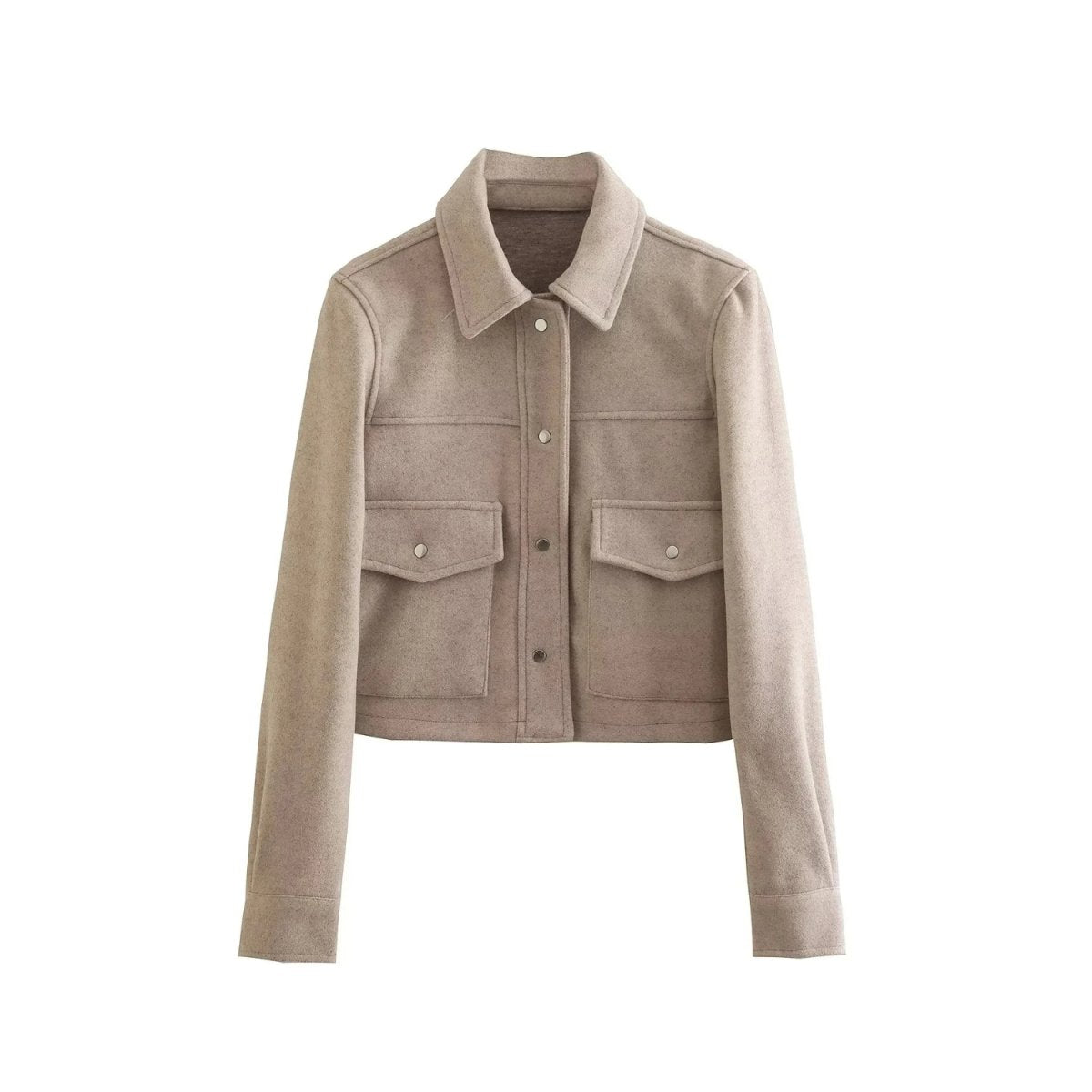 SUENTA Inspire | Schicke Übergangsjacke für Damen – Kurze Jacke mit Knöpfen und Taschen für den Alltag Aprikose