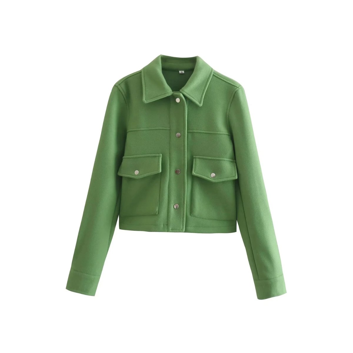SUENTA Inspire | Schicke Übergangsjacke für Damen – Kurze Jacke mit Knöpfen und Taschen für den Alltag Grün