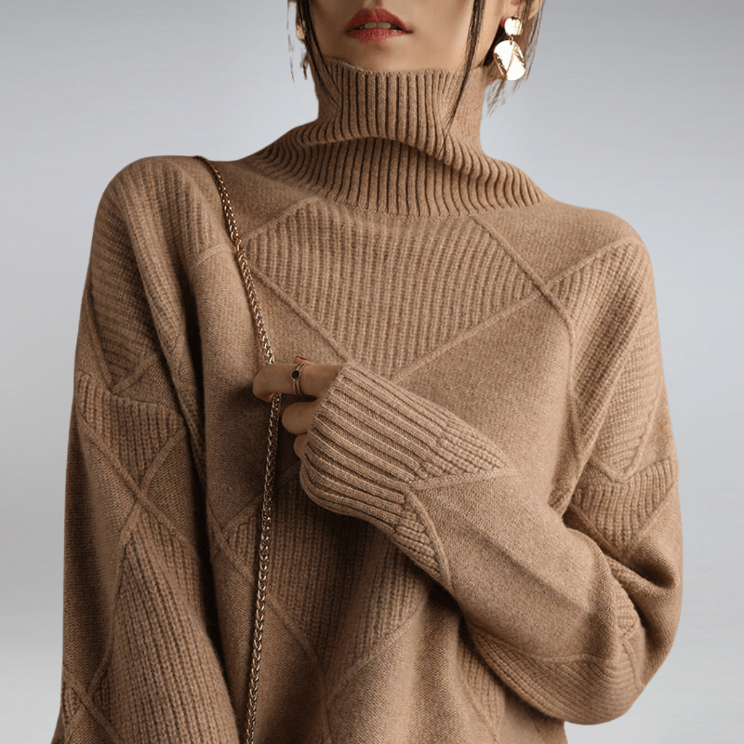 SUENTA Damen Rollkragenpullover Aus Baumwolle Luxuriöse Wärme Zeitlose Eleganz