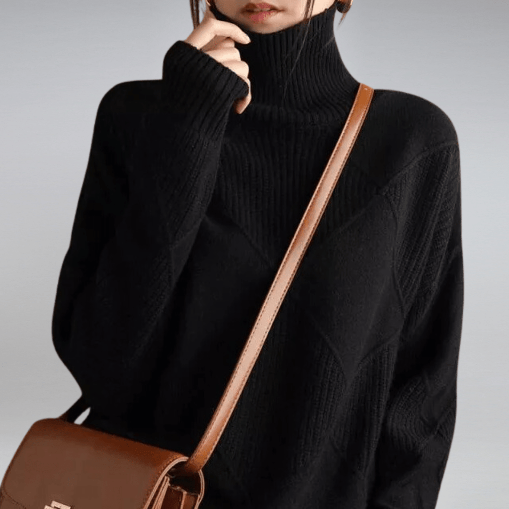 SUENTA Damen Rollkragenpullover Aus Baumwolle Luxuriöse Wärme Zeitlose Eleganz