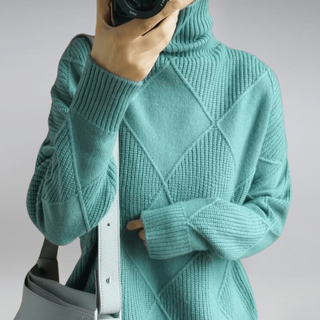 SUENTA Damen Rollkragenpullover Aus Baumwolle Luxuriöse Wärme Zeitlose Eleganz Türkei