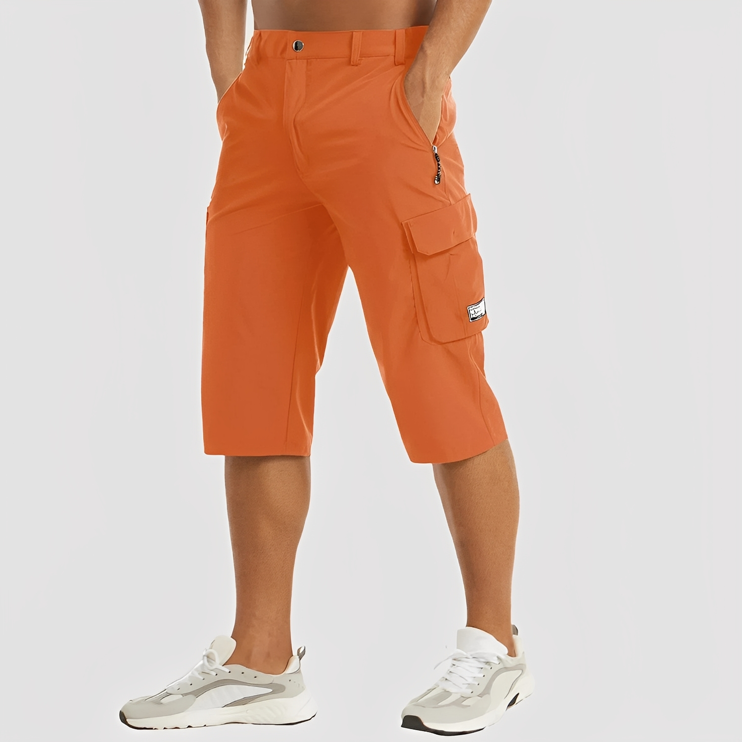 SUENTA Malone | Dehnbare Cargo-Hose für Herren Orange