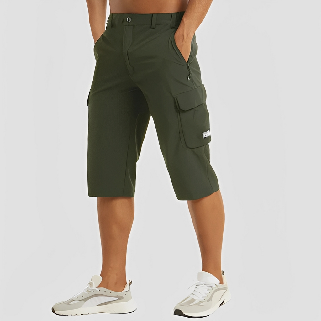 SUENTA Malone | Dehnbare Cargo-Hose für Herren Dunkelgrün