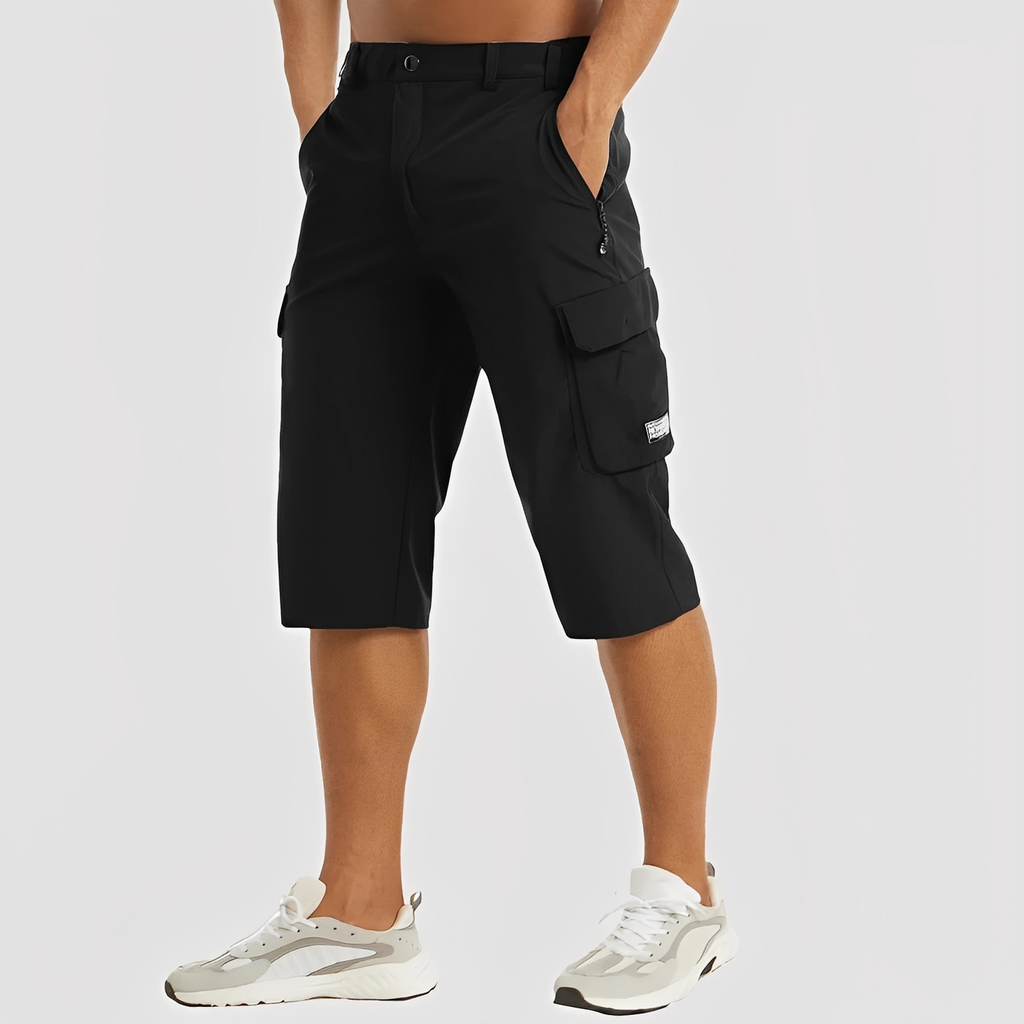SUENTA Malone | Dehnbare Cargo-Hose für Herren Schwarz