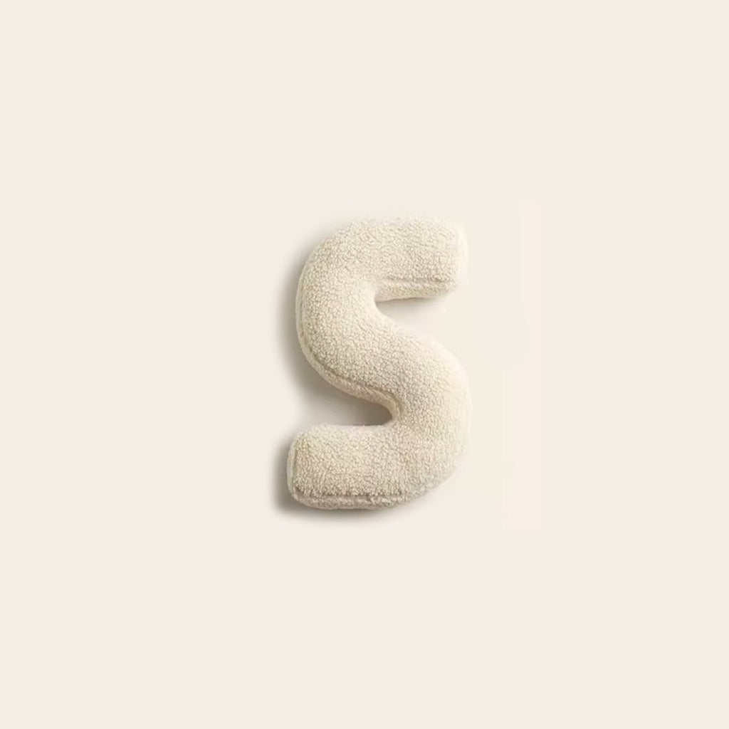 SUENTA Alphabet Kissen Personalisiert Mit 3D Buchstaben Initialen S