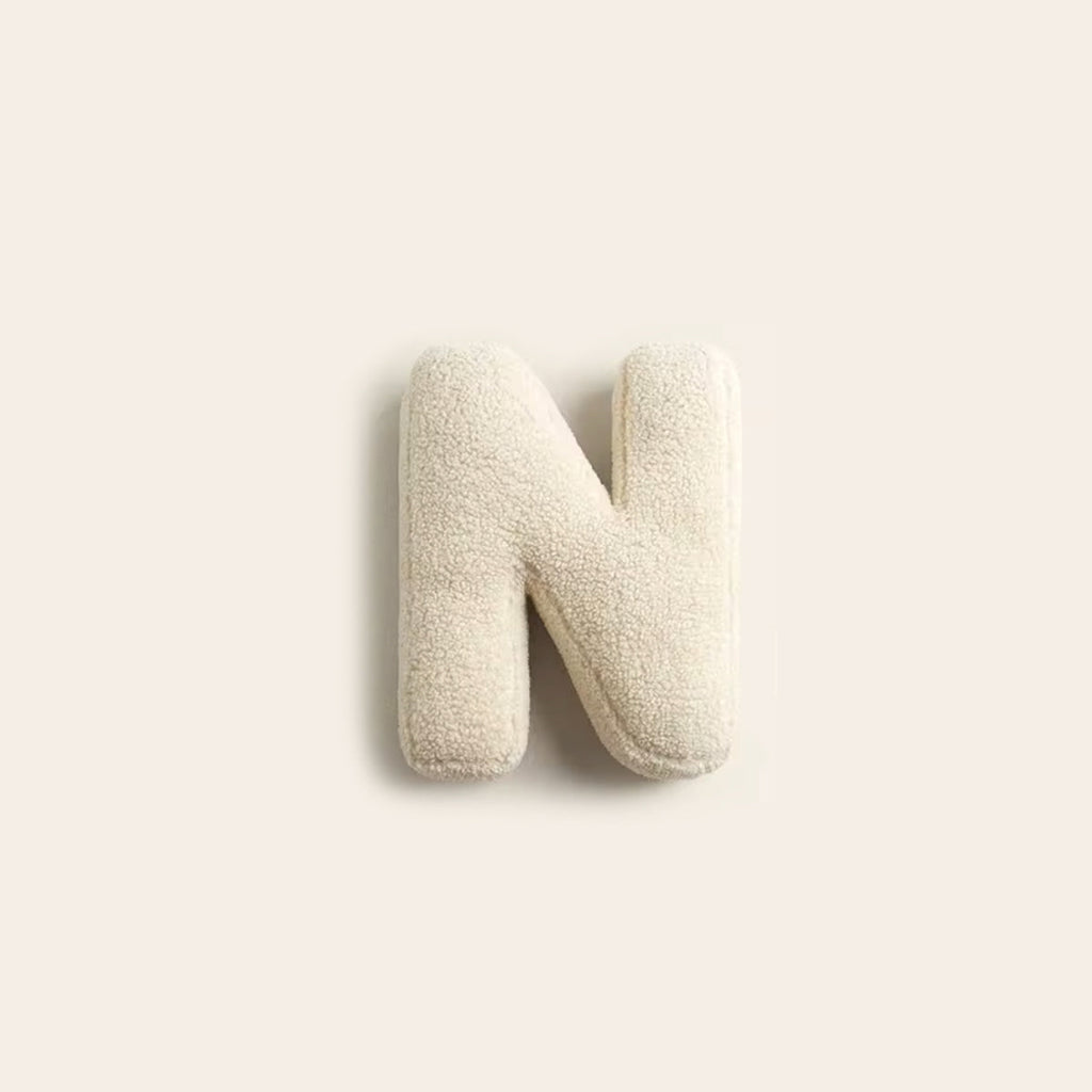 SUENTA Alphabet Kissen Personalisiert Mit 3D Buchstaben Initialen N