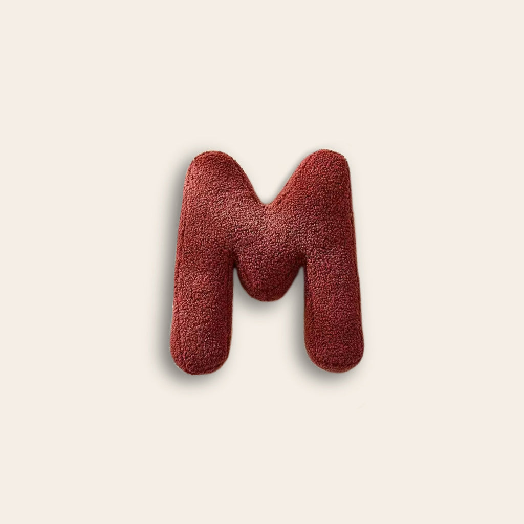 SUENTA Alphabet Kissen Personalisiert Mit 3D Buchstaben Initialen M