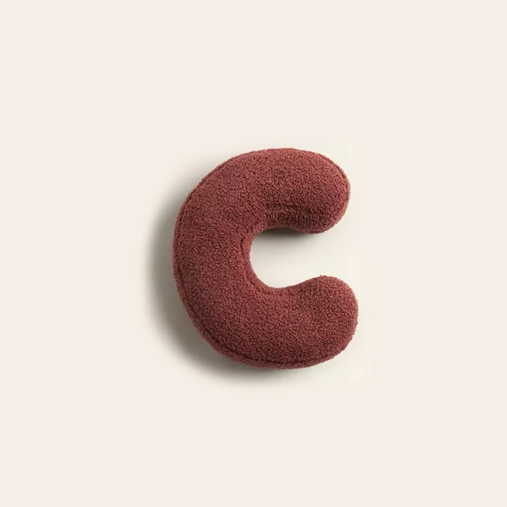 SUENTA Alphabet Kissen Personalisiert Mit 3D Buchstaben Initialen C