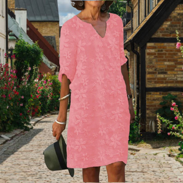 SUENTA Manda | Damen Maxikleid – Moderne Silhouette, Maximaler Tragekomfort & Bequeme Passform Rosa