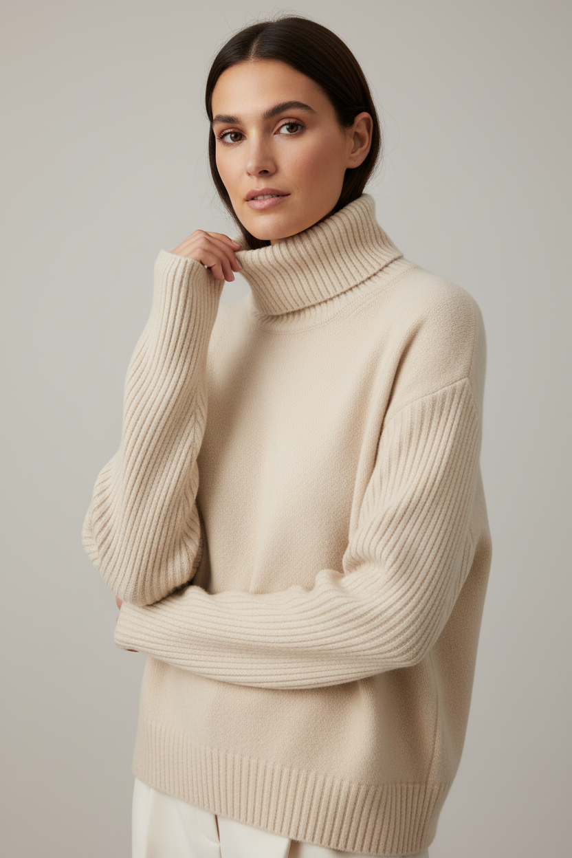 SUENTA Damen Rollkragenpullover Sanfter Luxus Für Jeden Tag