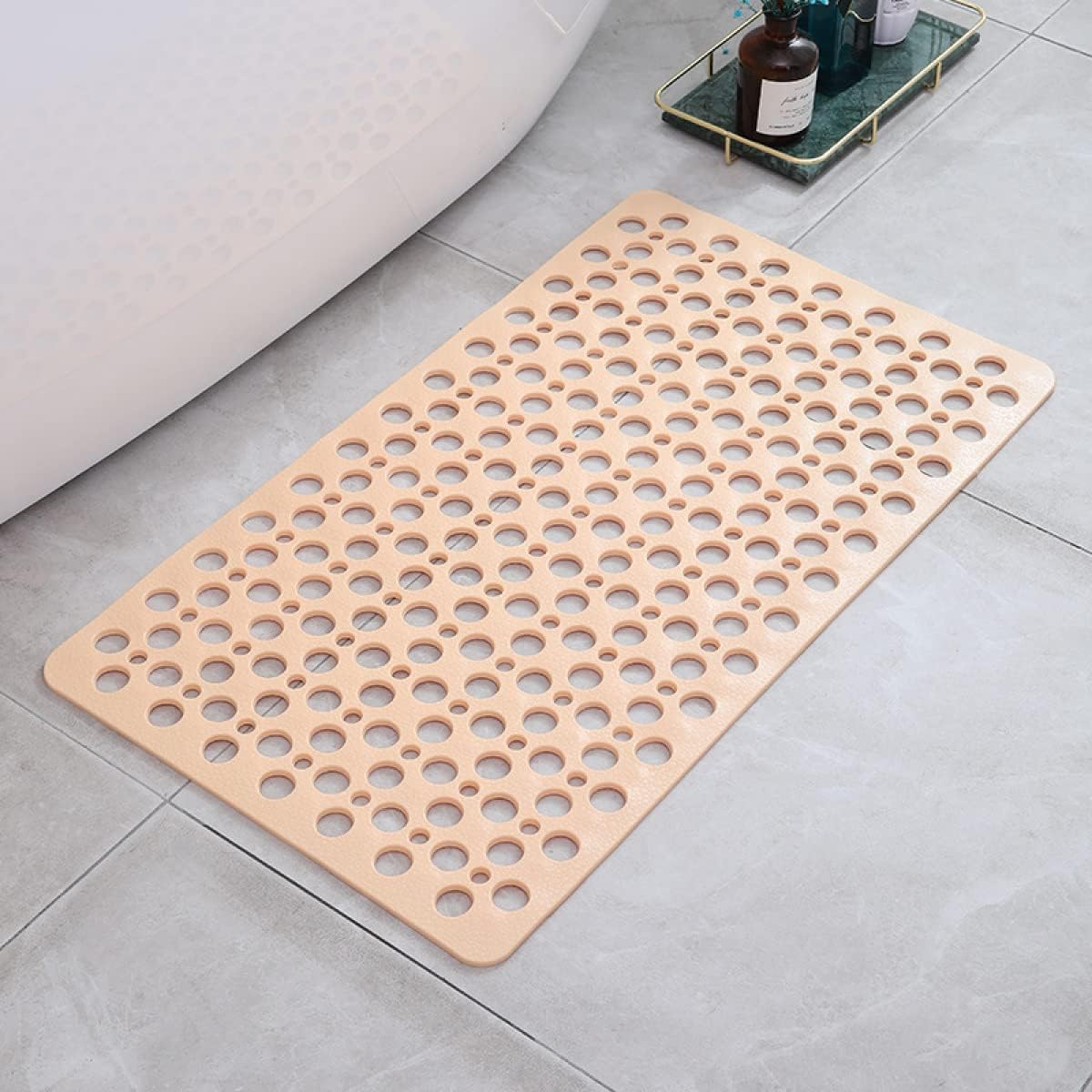 SUENTA Duschmatten Anti Flip Anigrip Antibakteriell Hygienisch Beige
