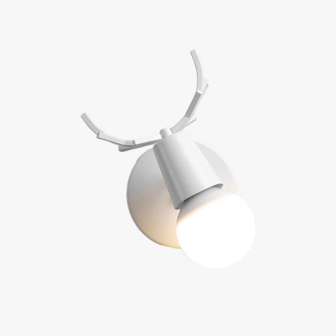 SUENTA LED-Wandleuchte in Form eines Holzgeweihs Weiß oder Schwarz Weiß - A