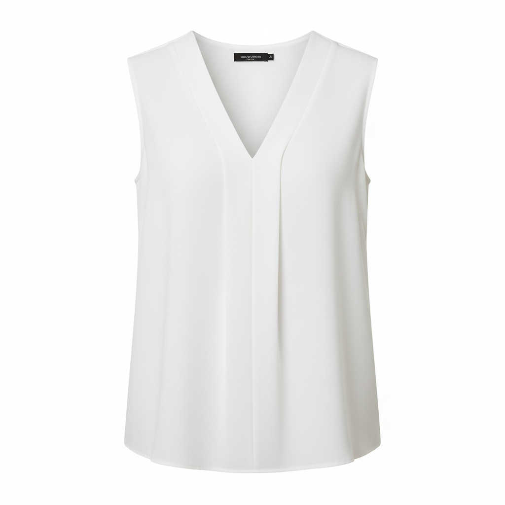 SUENTA Damen-Top Ärmelloses Elegantes Taillierter Schnitt Fließende Silhouette