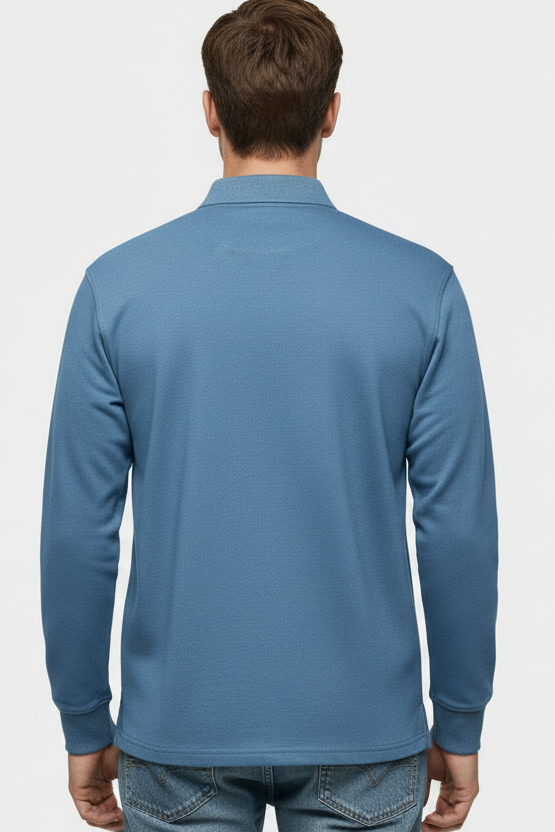 SUENTA Astos Herren Langarm-Poloshirt – Baumwolle & Klassischer Schweizer Stil