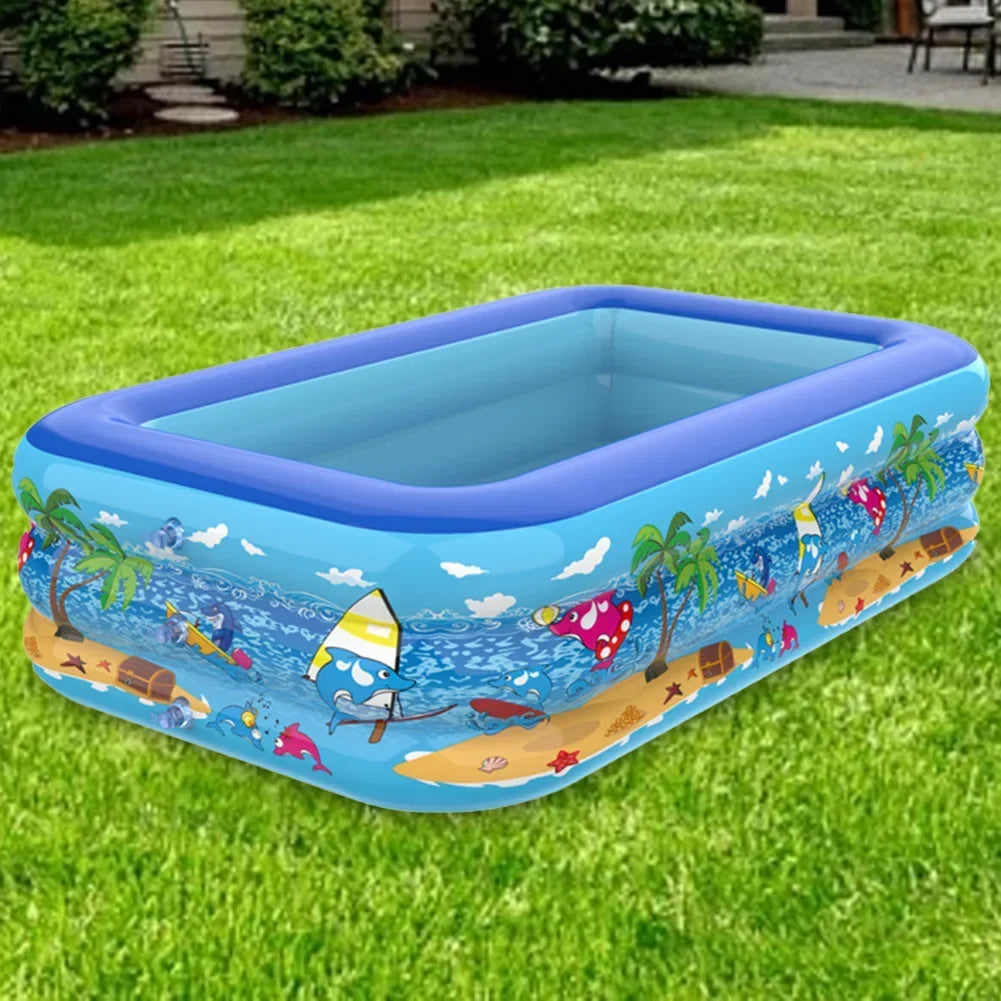 SUENTA Aufblasbares Kinderplanschbecken 110 bis 180 cm PVC Cartoon