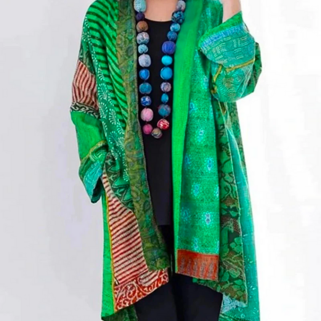Chāme | Dámský volně střižený pletený kardigan v boho stylu v délce duster