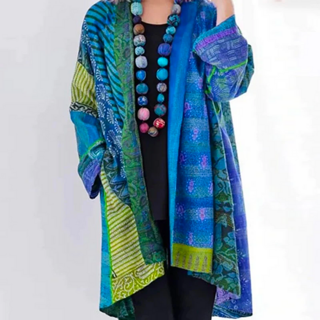 Chāme | Dámský volně střižený pletený kardigan v boho stylu v délce duster