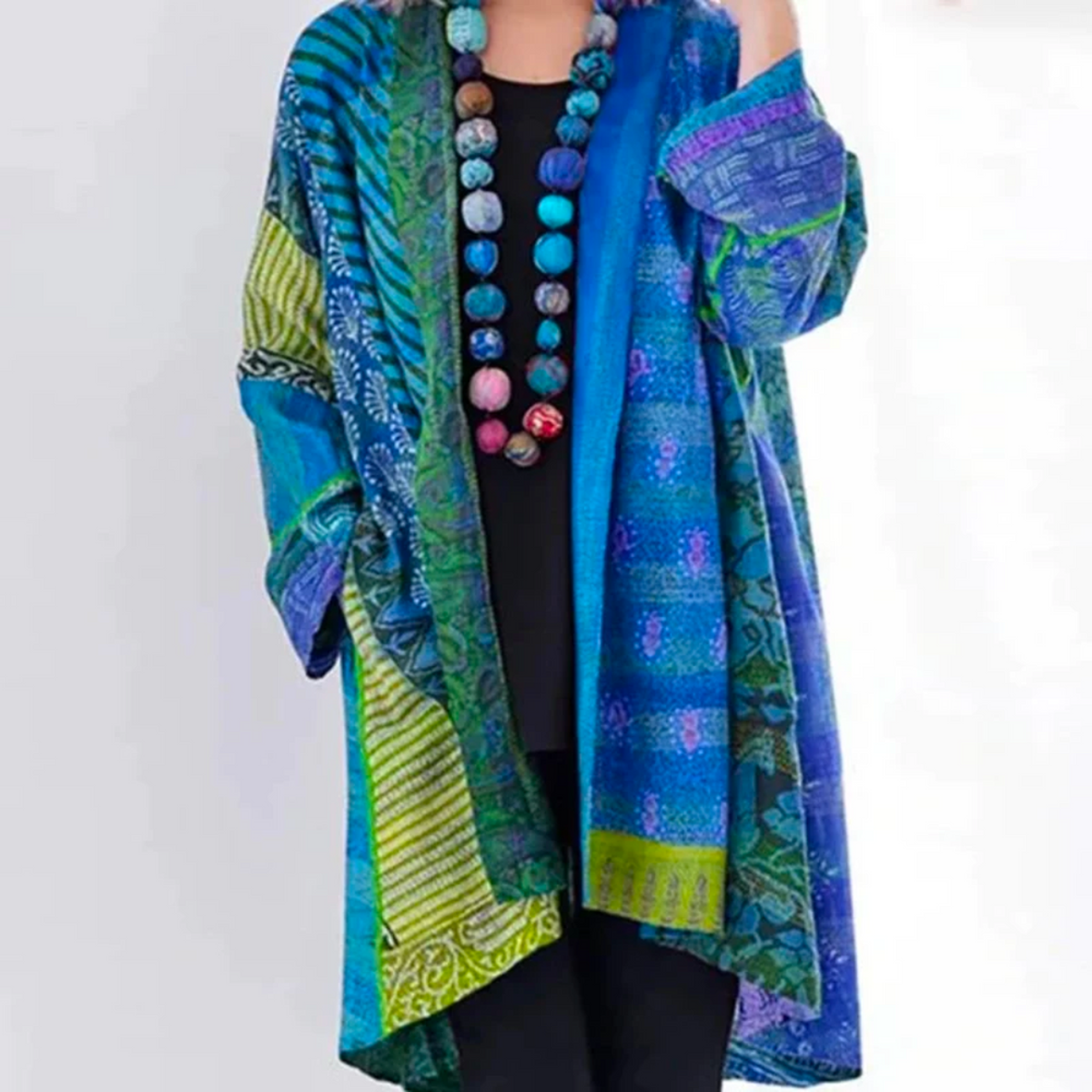 Chāme | Dámský volně střižený pletený kardigan v boho stylu v délce duster