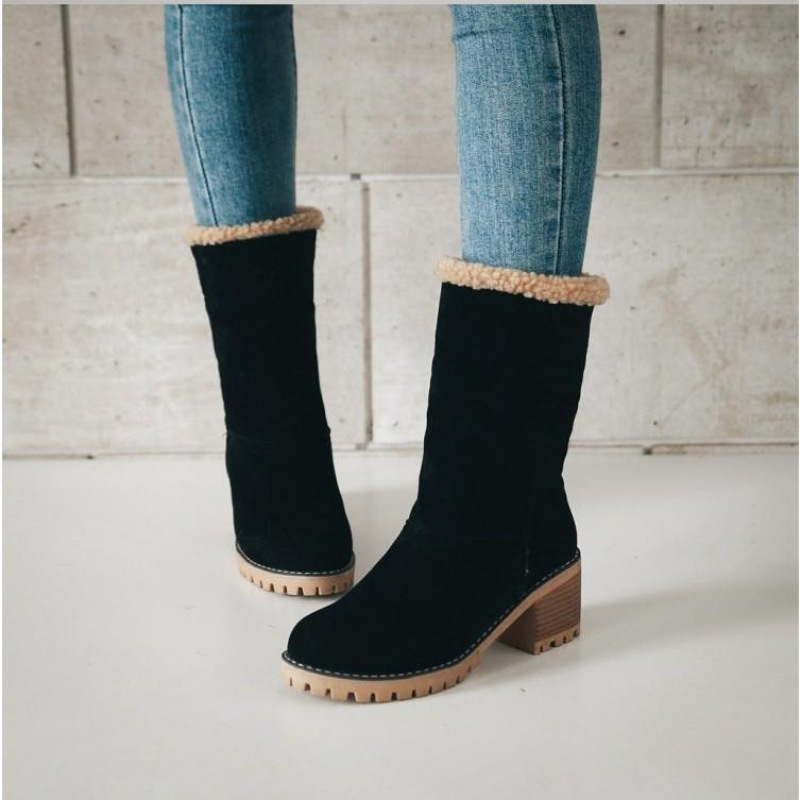 SUENTA Damenstiefel Warme Gefütterte Für Den Winter Bequem - Winterstiefel