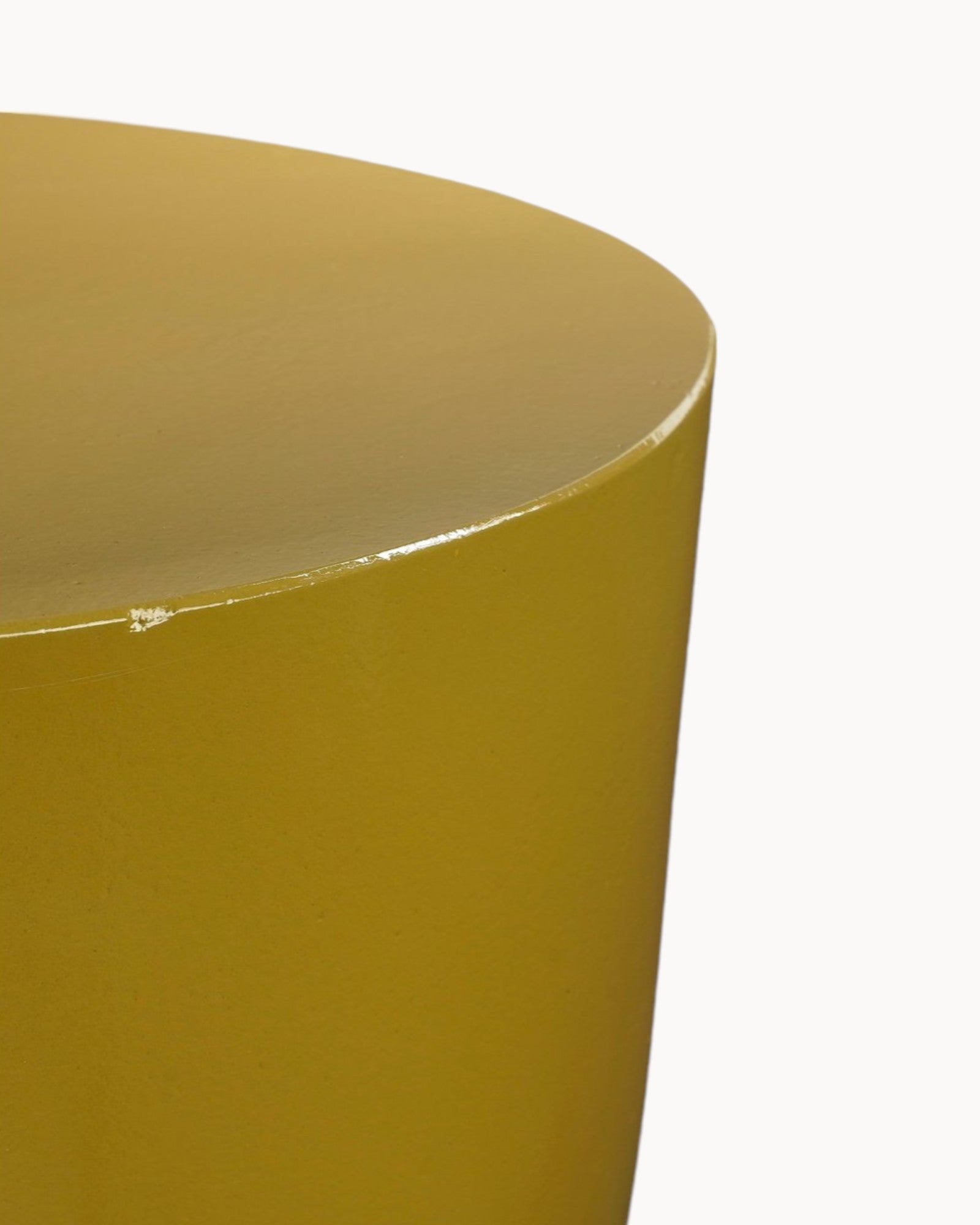 Beistelltisch Rund Gelb Zement Modern 45 cm 2