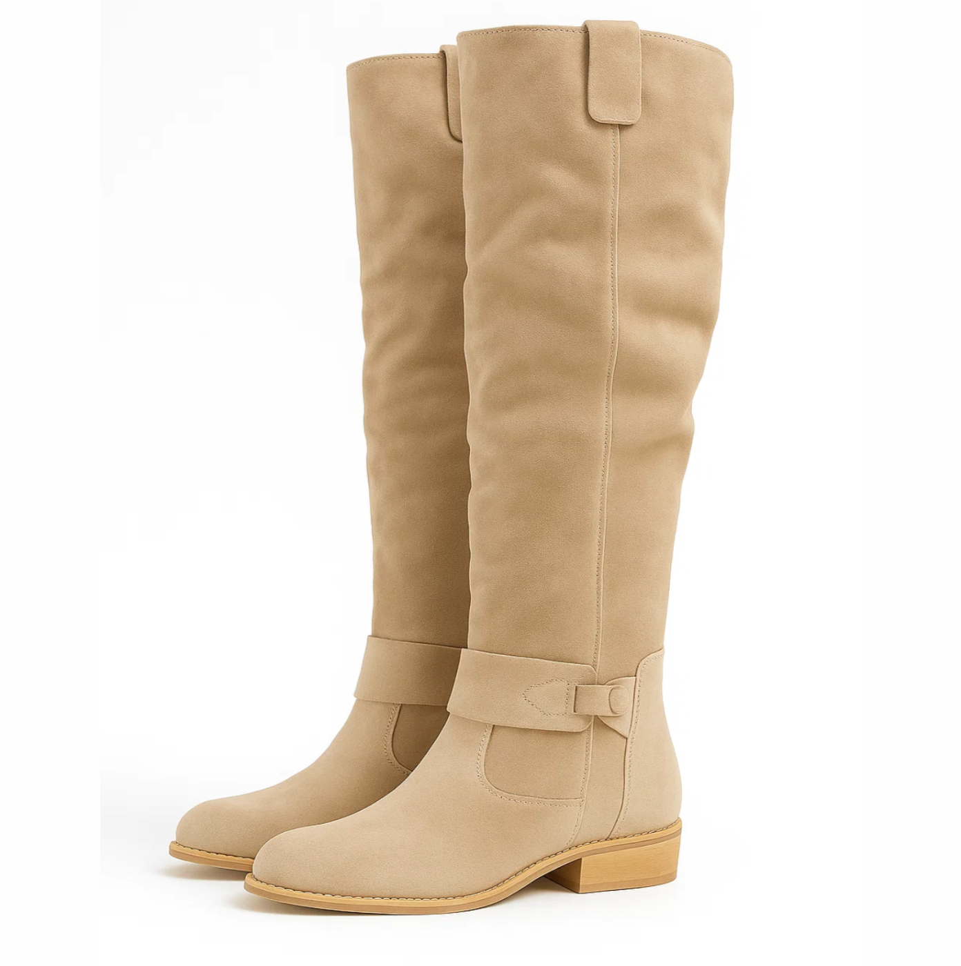 SUENTA Stiefel Aus PU Leder Weiches Innenfutter Zeitlose Eleganz