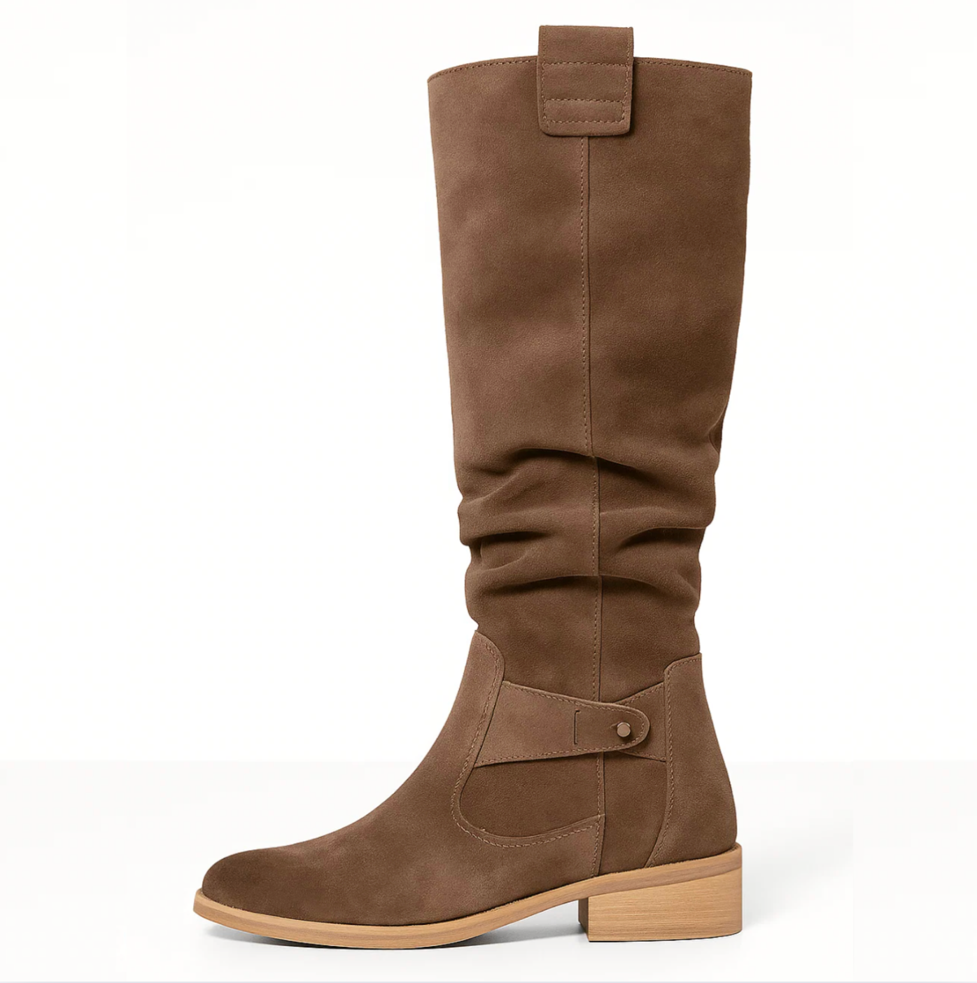 SUENTA Stiefel Aus PU Leder Weiches Innenfutter Zeitlose Eleganz Grau