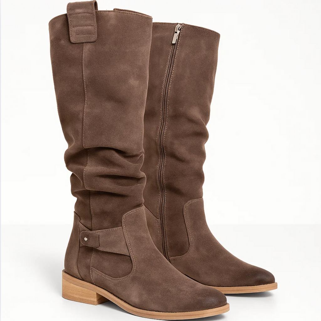SUENTA Stiefel Aus PU Leder Weiches Innenfutter Zeitlose Eleganz