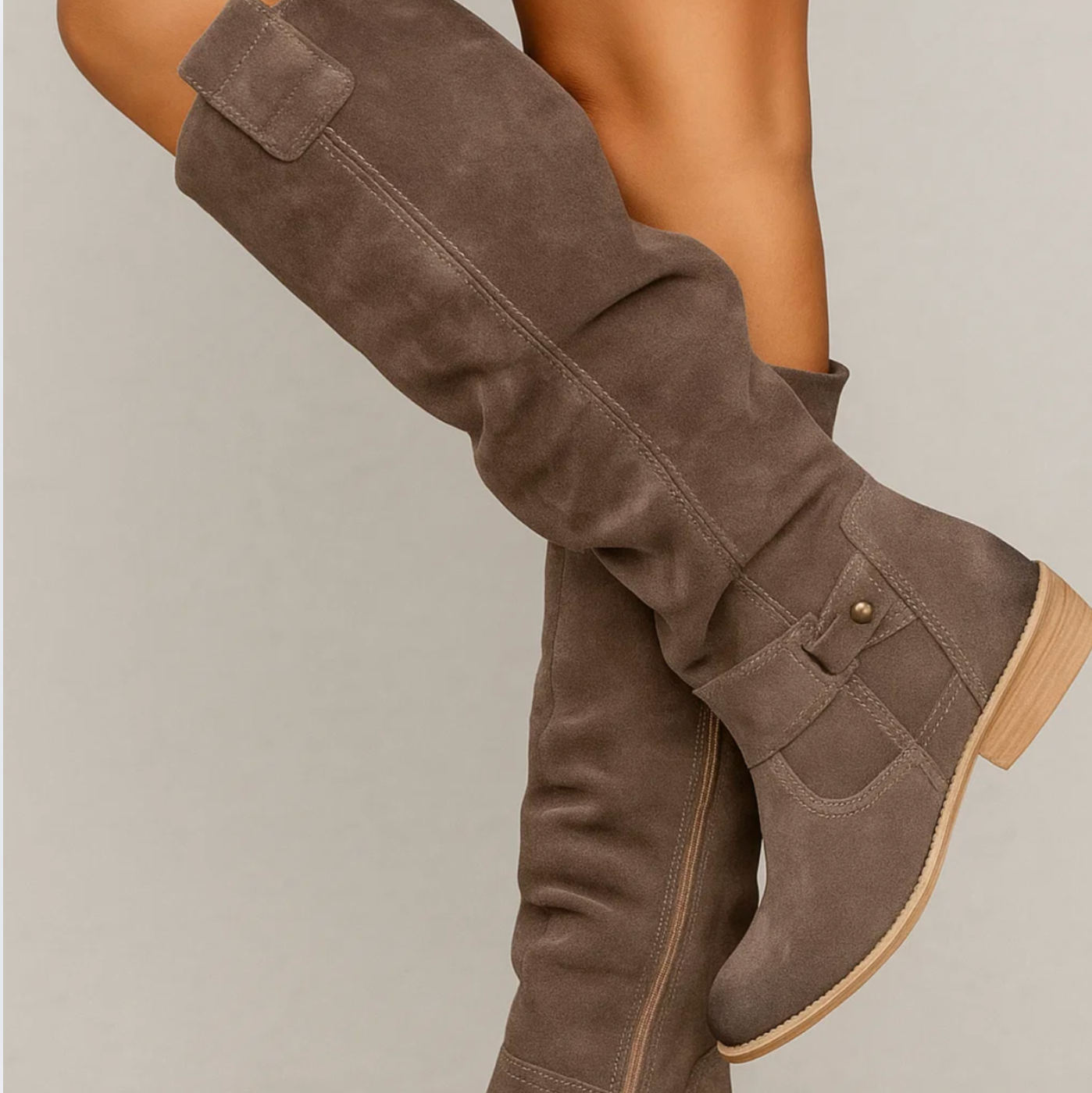 SUENTA Stiefel Aus PU Leder Weiches Innenfutter Zeitlose Eleganz