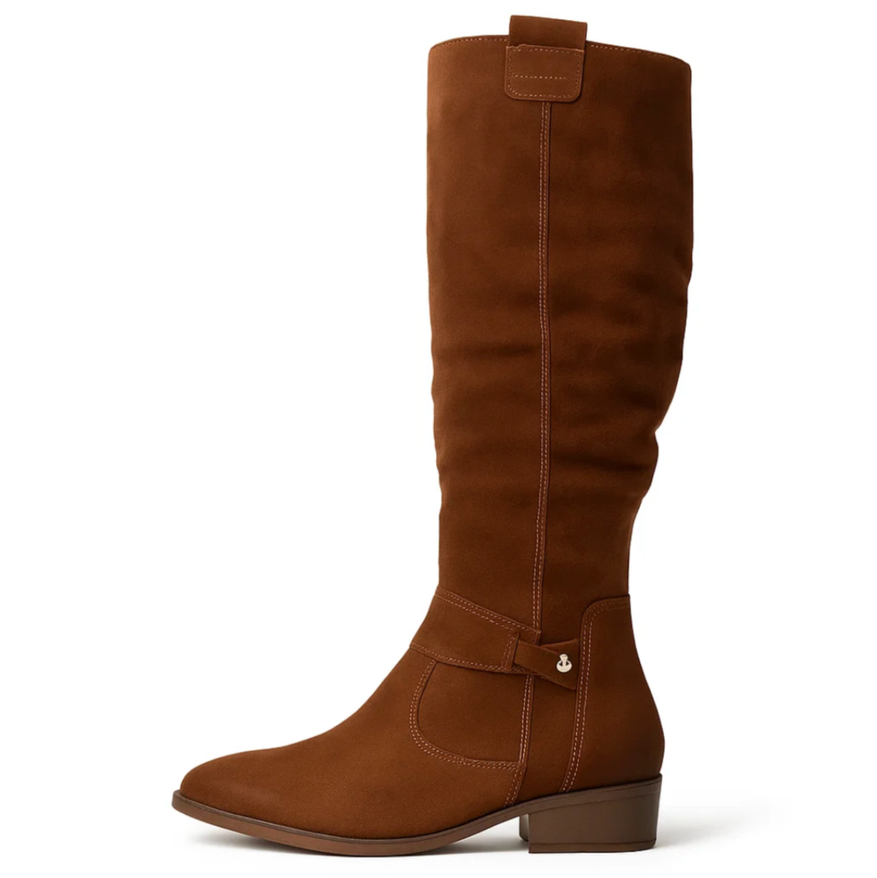 SUENTA Stiefel Aus PU Leder Weiches Innenfutter Zeitlose Eleganz Braun