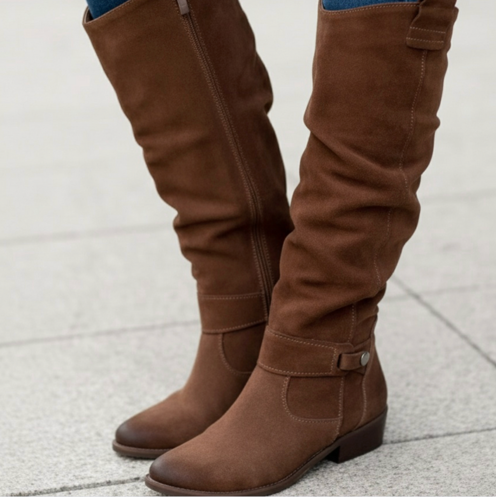 SUENTA Stiefel Aus PU Leder Weiches Innenfutter Zeitlose Eleganz