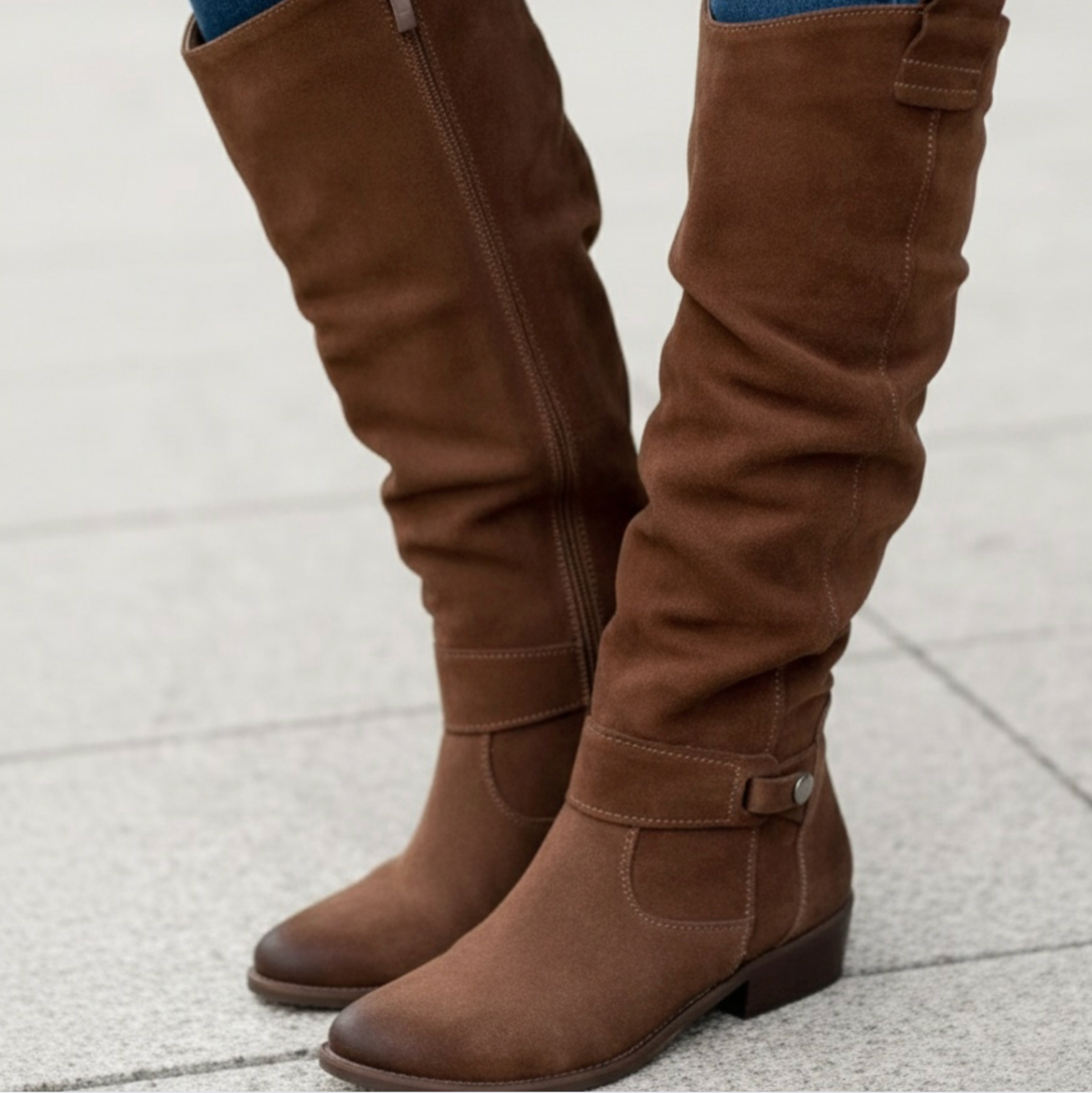 SUENTA Stiefel Aus PU Leder Weiches Innenfutter Zeitlose Eleganz
