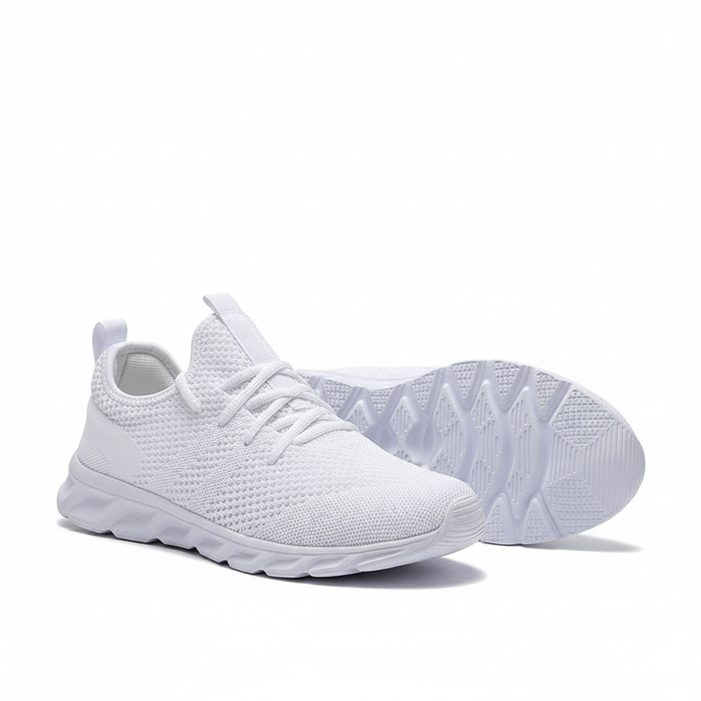 SUENTA Damen Sneaker Atmungsaktivem Stoff 4 Cm Unter Der Ferse Fußgewölbe-Stütze