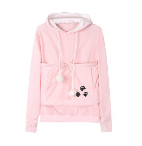 SUENTA Hoodie Schlafplatz Katzenhaaren Komfort Katze Hoodie Rosa
